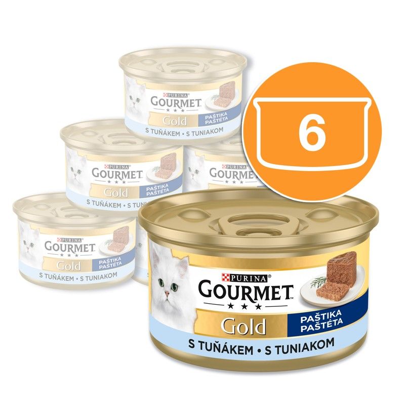Konzerva Gourmet GOLD - pašteta s tunjevinom, 6 x 85g