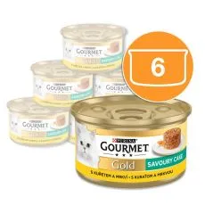 Konzerva Gourmet GOLD - Slani kolač s piletinom i mrkvom 6 x 85g