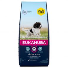 EUKANUBA ODRASLI SREDNJI RAZRED 15kg + 3kg GRATIS
