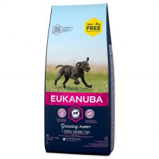 EUKANUBA ŠTENIČI I JUNIORI Velike Rase 15kg + 3kg GRATIS