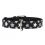Svjetleći kožni ovratnik s zvjezdicama, crni 21 - 29cm, 12mm
