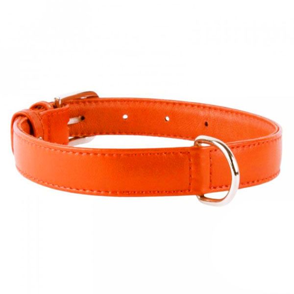 Pločasti kožni ovratnik narančasti 27 - 36cm, 15mm