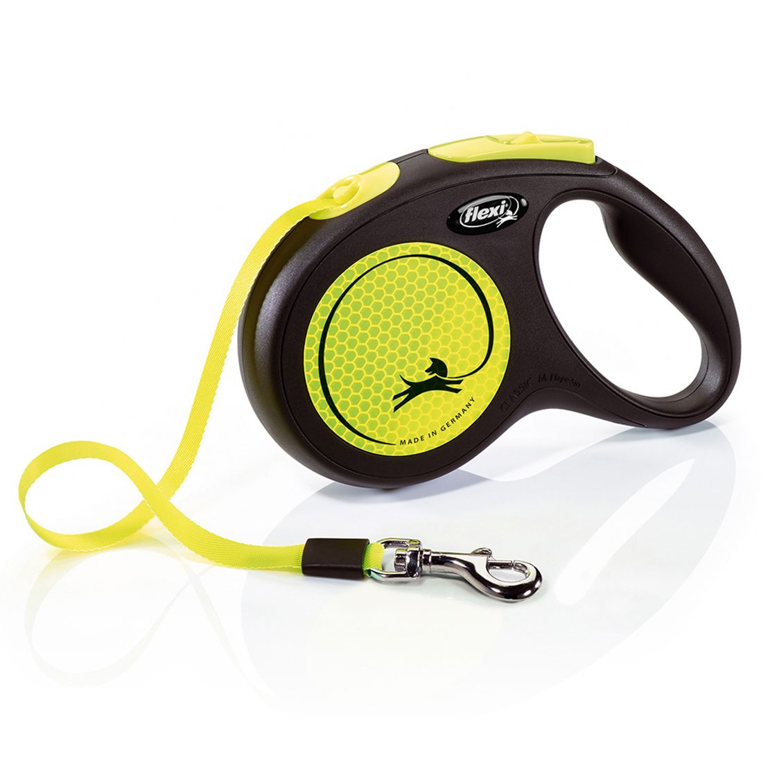 Flexi povodac New Neon M do 25 kg - 5 m trakcija