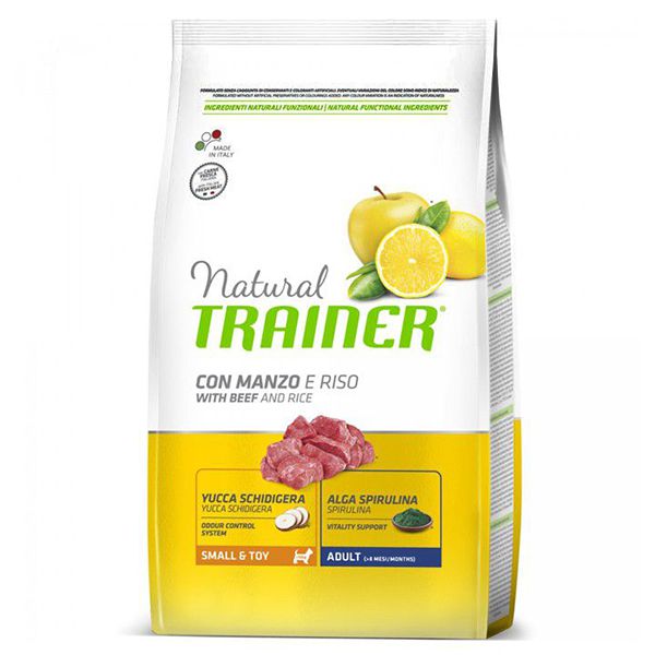 Trainer Natural Small and Toy Adult, govedina i riža 7kg