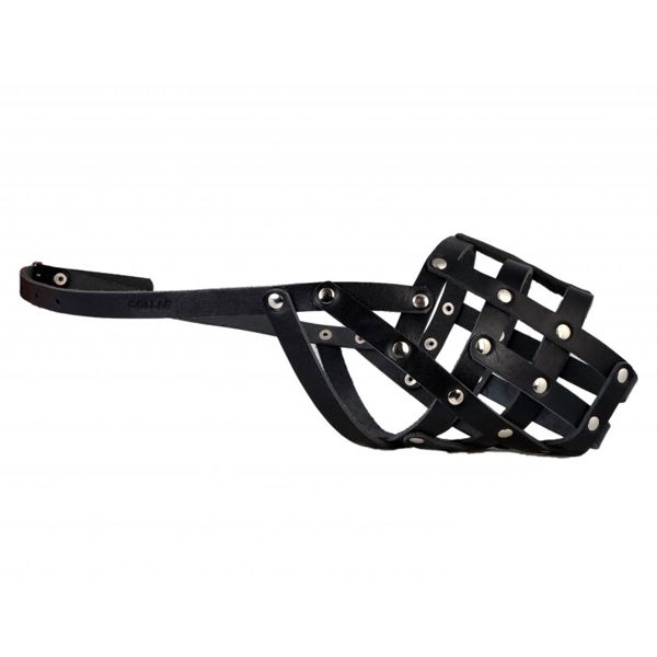 Kožna njuška za psa Collar crna - labrador