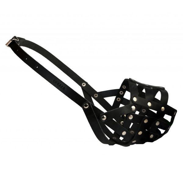 Kožna njuška za psa Collar crna - rottweiler