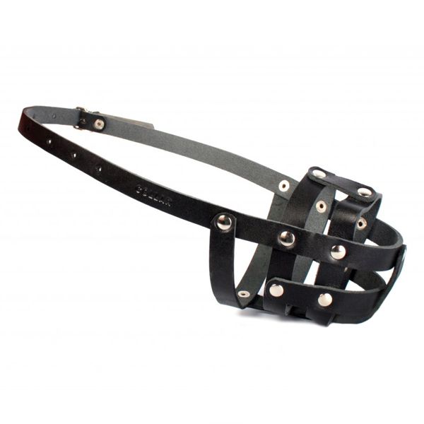Kožna njuška za psa Collar crna - koker španijel