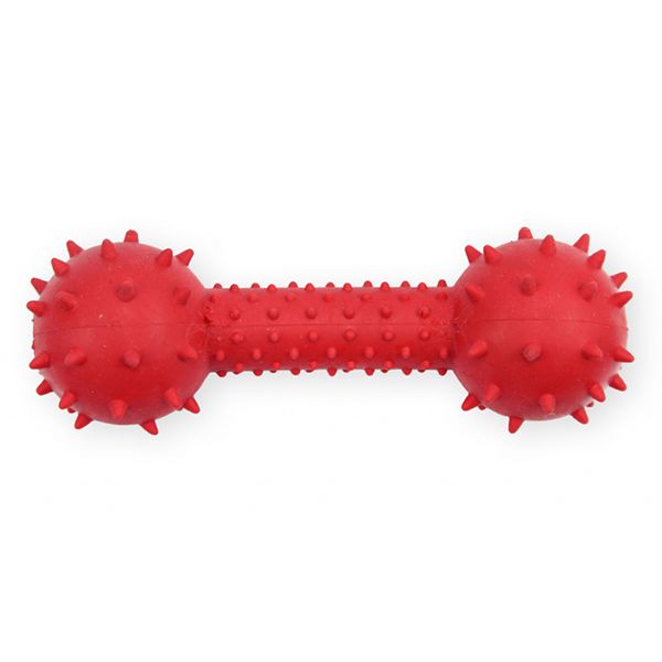 TPR Igračka za psa - crvena bučica s zvončićem, 14cm