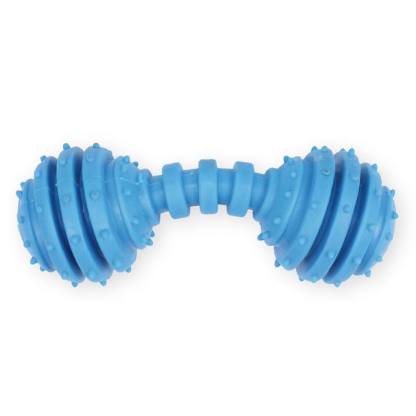 TPR Igračka za psa - plavi uteg s zvončićem, 12cm