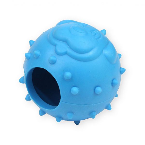 TPR Loptica za poslastice za pse - plava 6,5cm