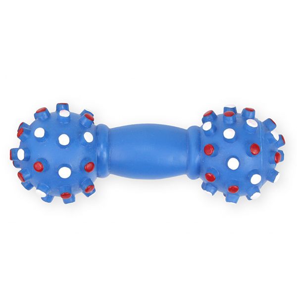 Piskajuća vinilna bućica za pse, plava - 16cm