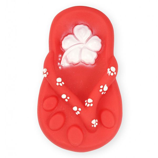 Vinilna igračka za psa - zviždaljka plažna japanka, 15cm