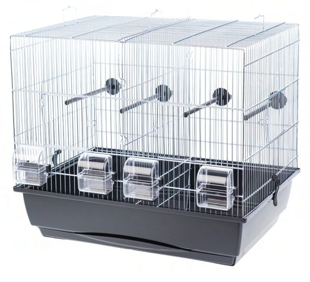 Kavez za ptice MESSI krom - 54 x 28,5 x 47 cm CRNA
