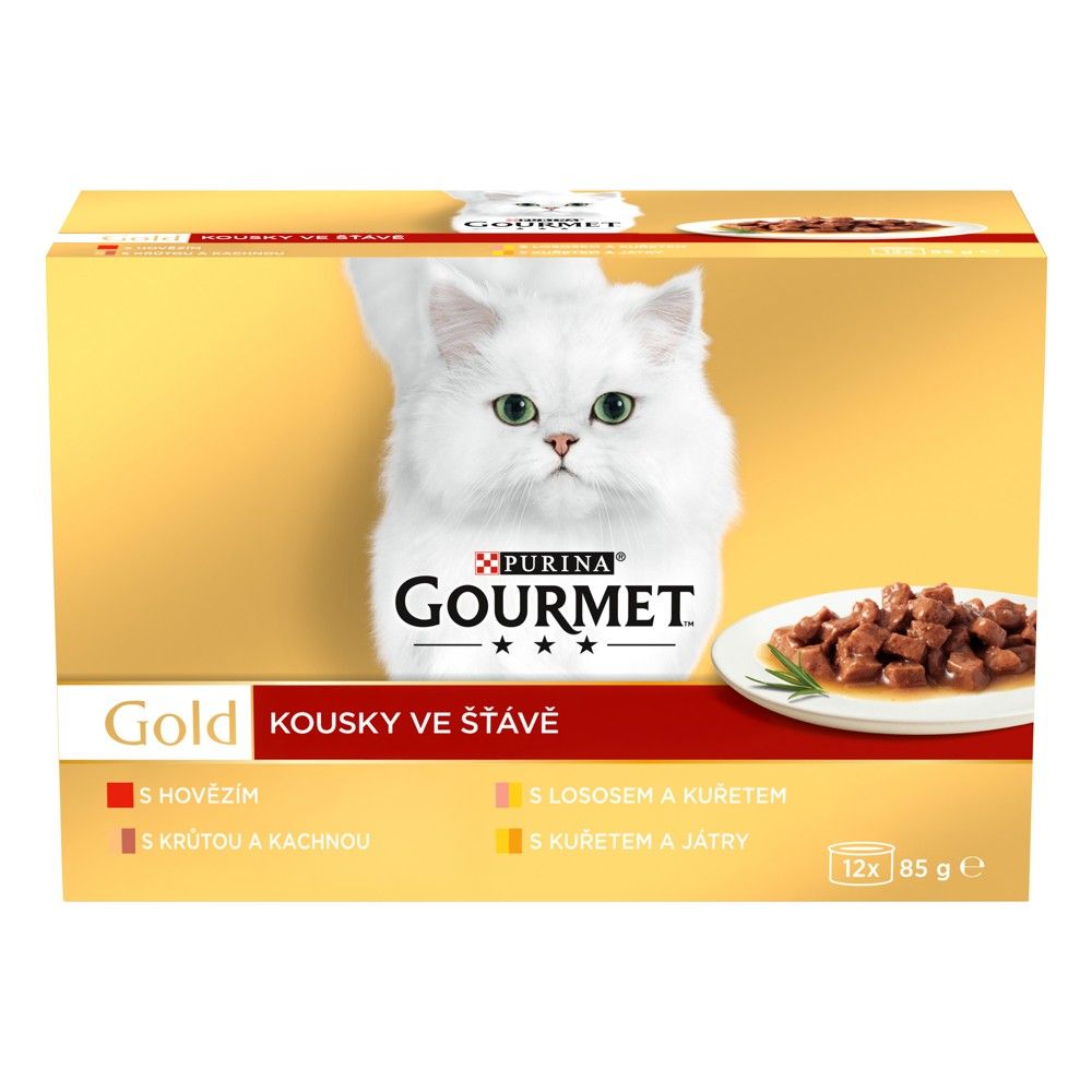 Konzerva Gourmet GOLD - komadi u umaku, 12 x 85 g