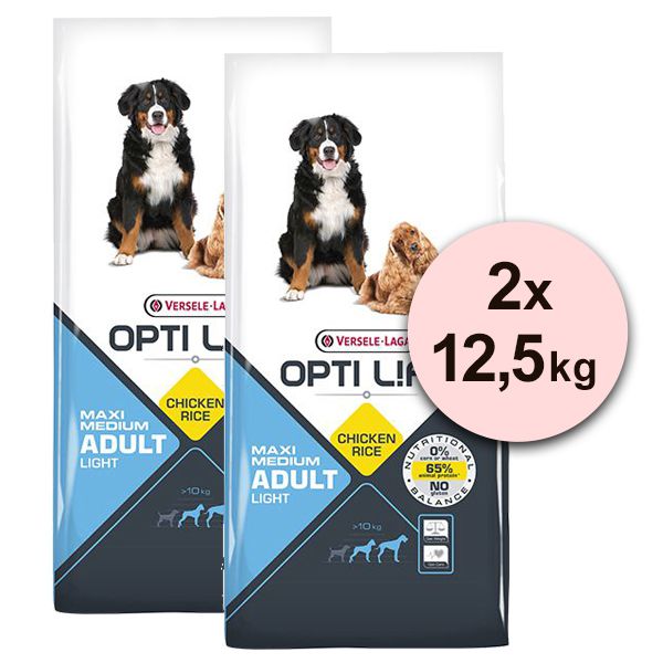 Versele Laga Opti Life Adult Light Medium & Maxi 2 x 12,5kg