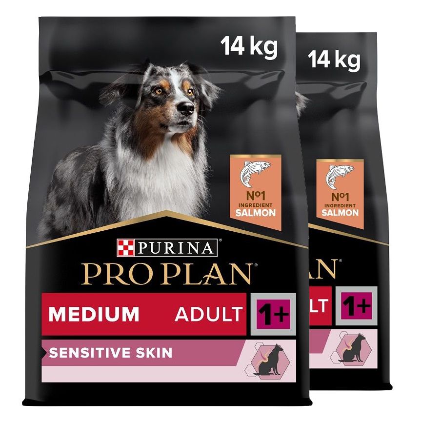 PRO PLAN MEDIUM ADULT Sensitive Skin losos 2 x 14 kg