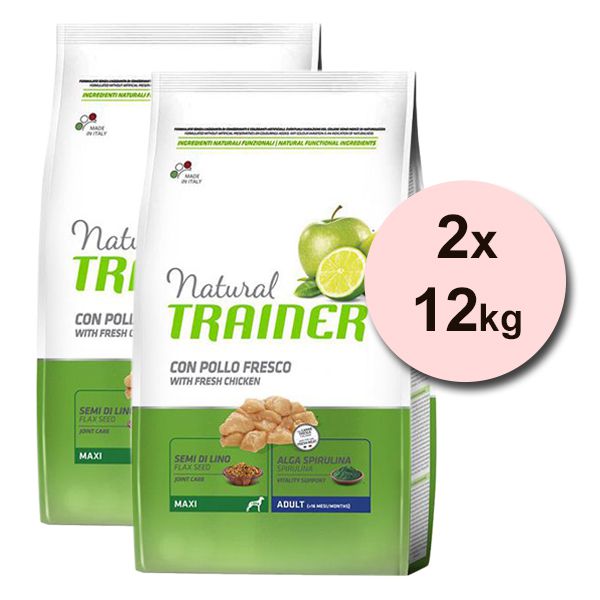 Trainer Natural Adult Maxi, piletina 2 x 12 kg