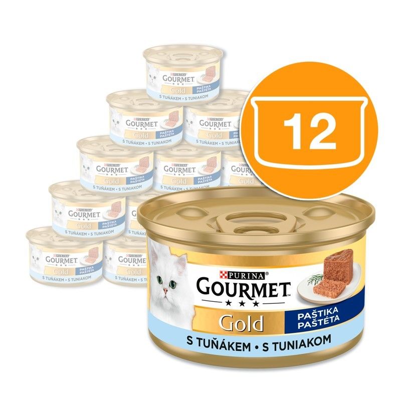 Konzerva Gourmet GOLD - pašteta s tunjevinom, 12 x 85g