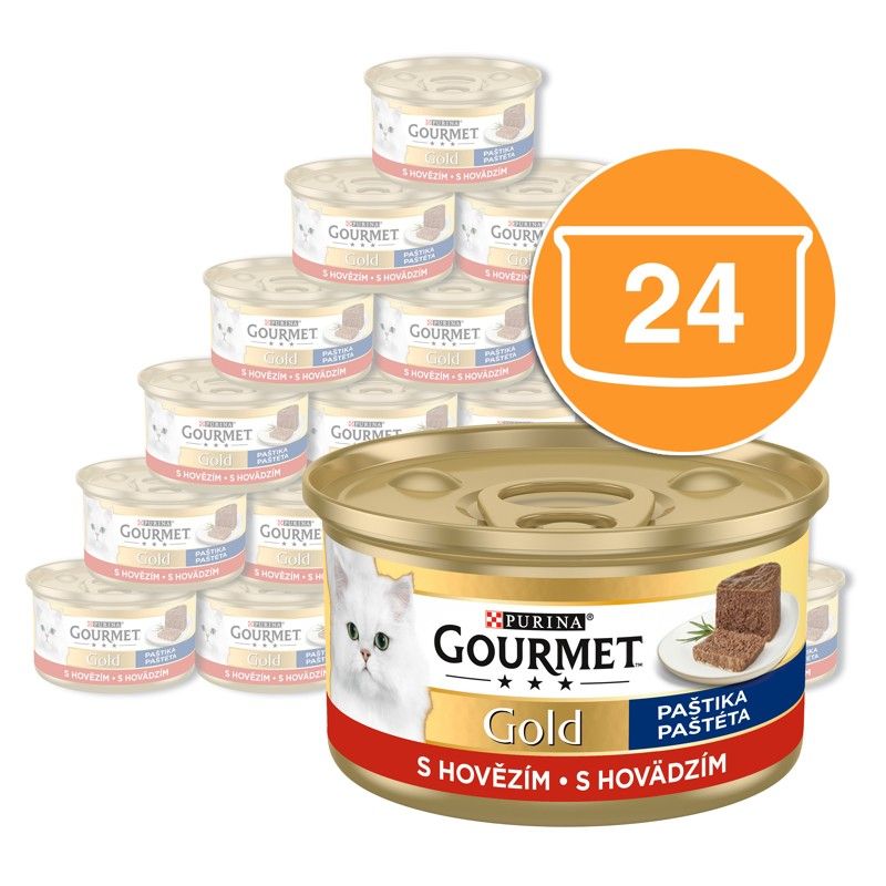 Konzerva Gourmet GOLD - pašteta s goveđim mesom, 24 x 85g