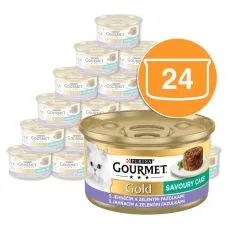 Konzerva Gourmet GOLD - Slani kolač s janjetinom i zelenim mahunarkama 24 x 85g