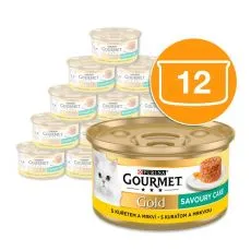 Konzerva Gourmet GOLD - Slani kolač s piletinom i mrkvom 12 x 85g