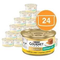 Konzerva Gourmet GOLD - Slani kolač s piletinom i mrkvom 24 x 85g