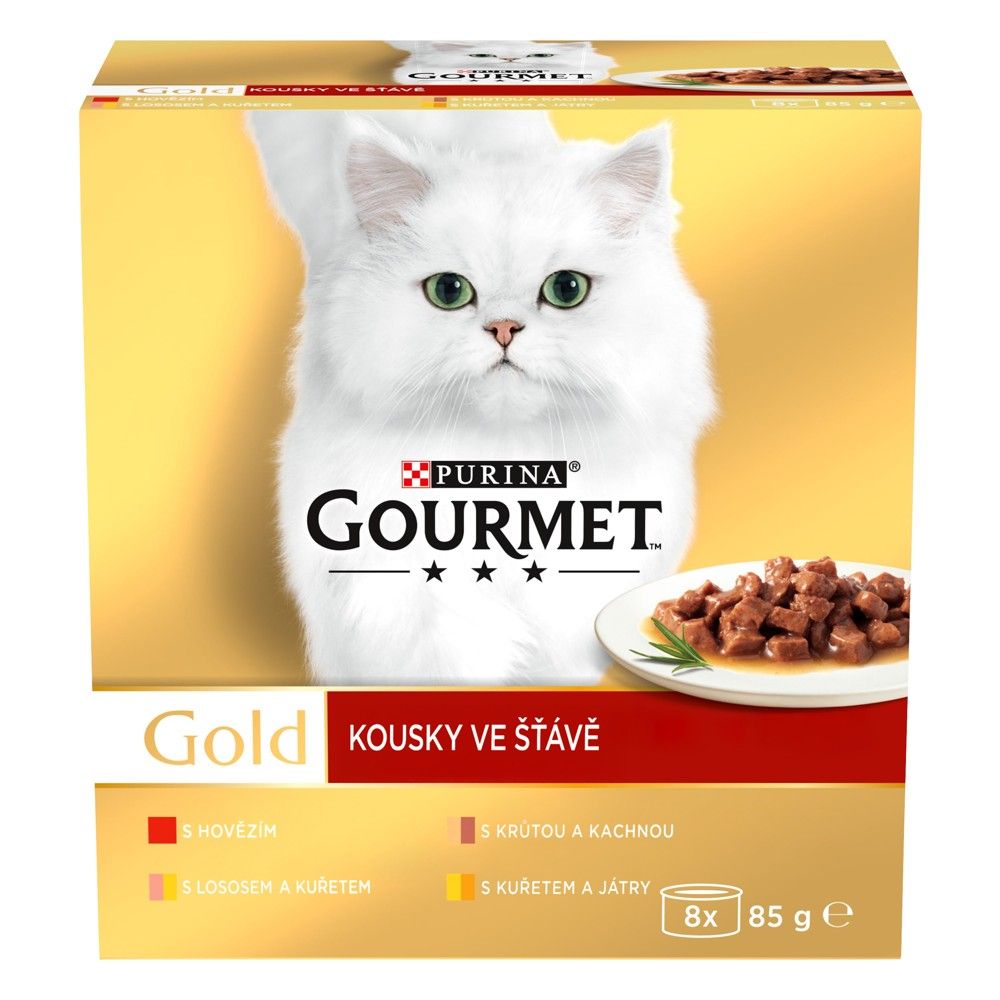 Konzerva GOURMET GOLD - komadi u umaku, 8 x 85g