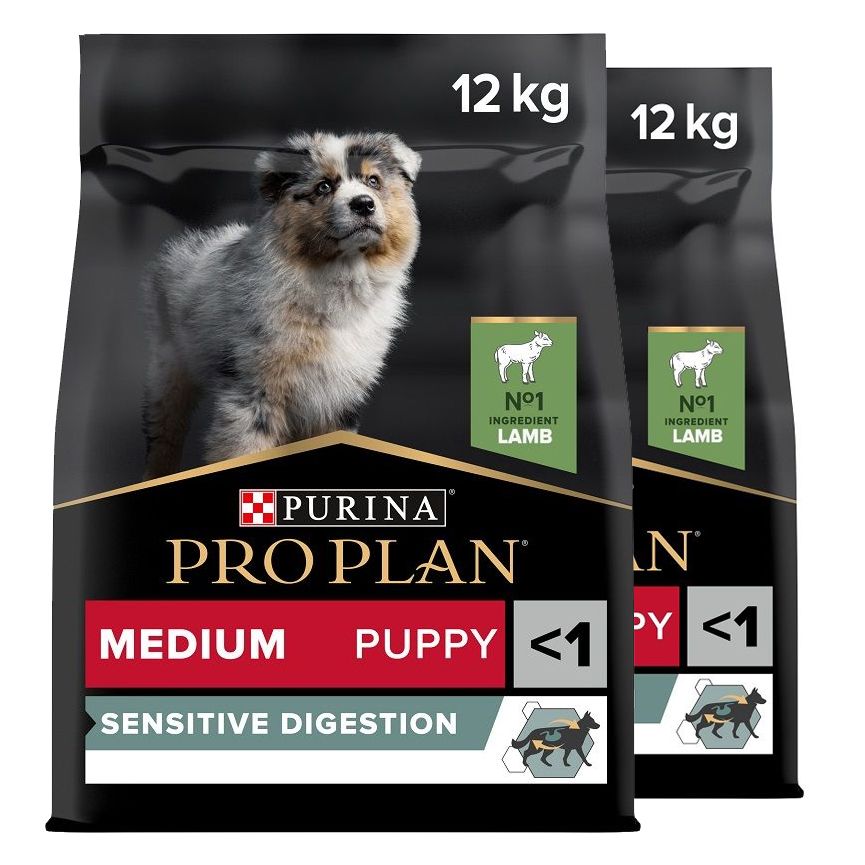 PRO PLAN MEDIUM PUPPY Sensitive Digestion janjetina 2 x 12kg