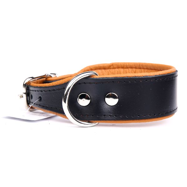 Kožni ovratnik Empty, crno - smeđi 4 cm x 33 - 41 cm