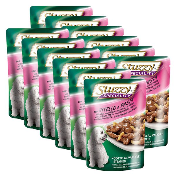Stuzzy Speciality Dog - teleća s tjesteninom, 12 x 100 g