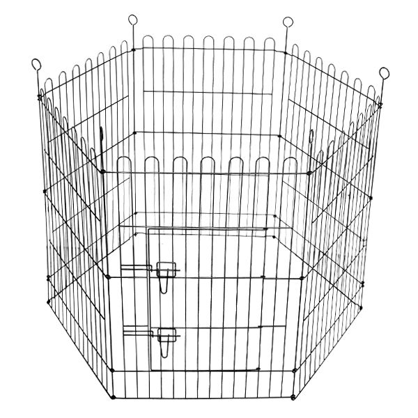 Ograda Dog Park Black Lux 6-kutna, S - 61 x 61 cm