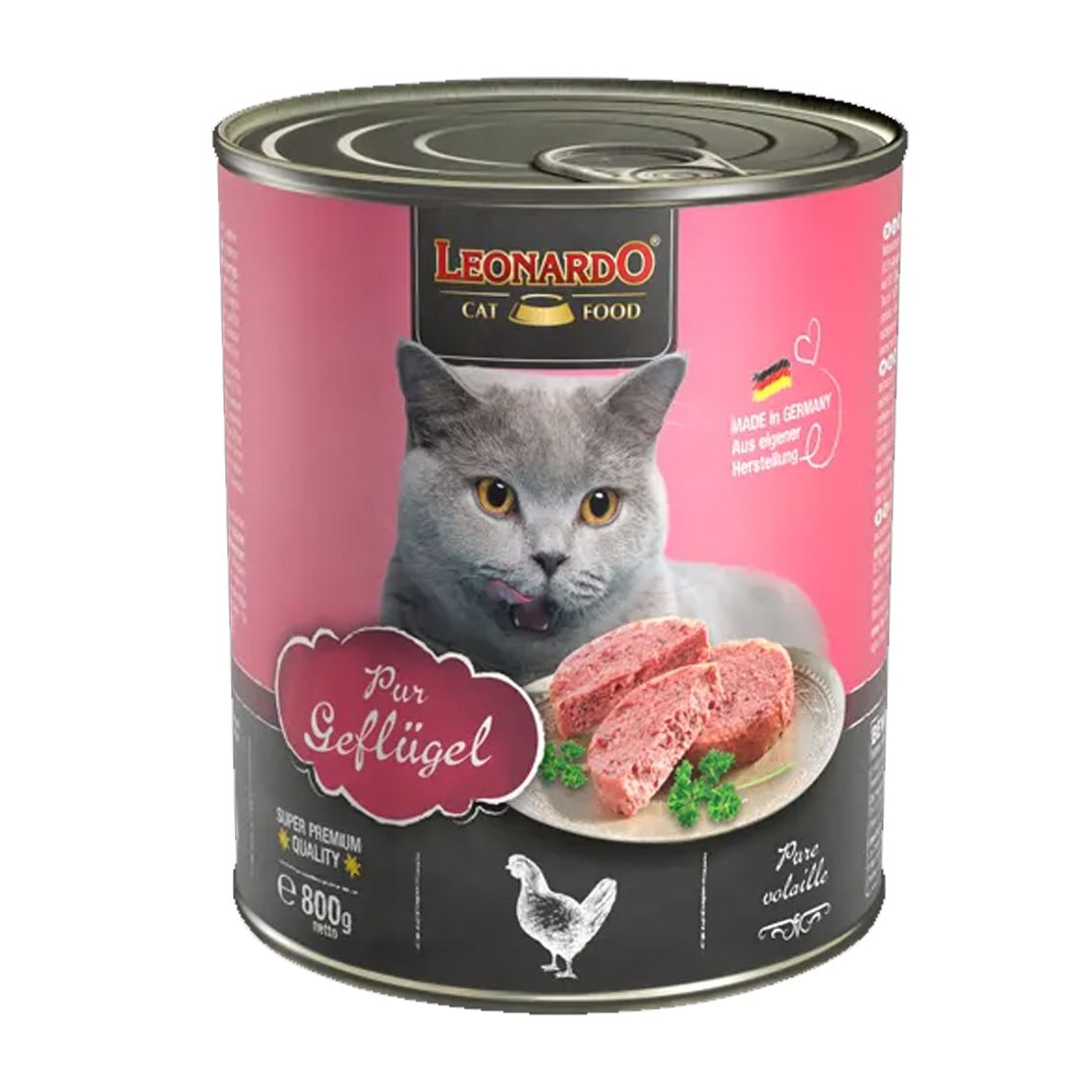 Konzerve za mačke Leonardo, perad 800 g