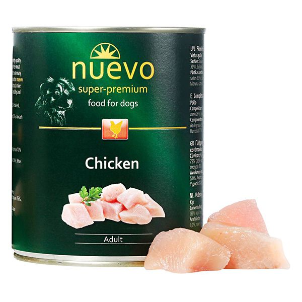 Konzerva NUEVO DOG Adult Chicken 800 g