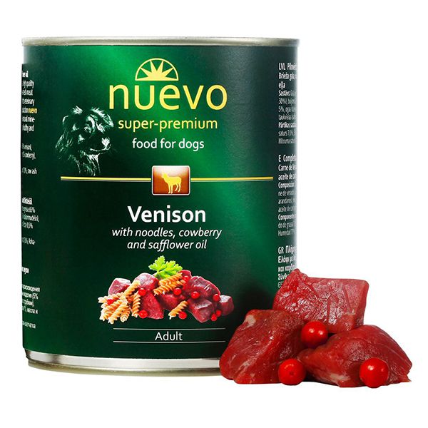 Konzerva NUEVO DOG Adult Venison Menue 800 g