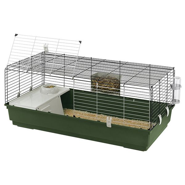 Kavež za glodavce RABBIT 120 - s opremom, tamnozelena