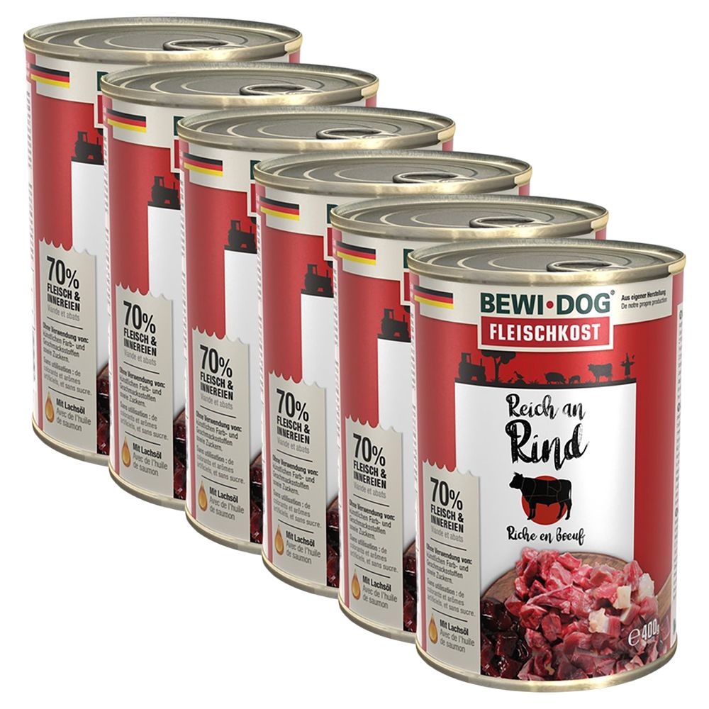 BEWI DOG konzerva – Goveđe meso 6 x 400 g