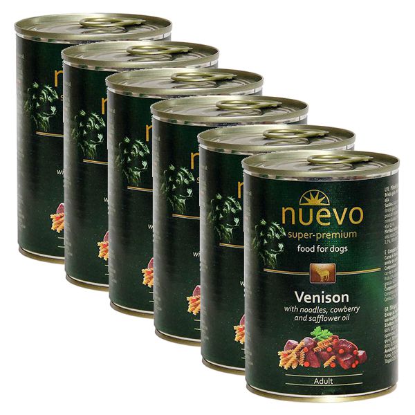 Konzerva NUEVO DOG Adult Venison Menue 6 x 400 g