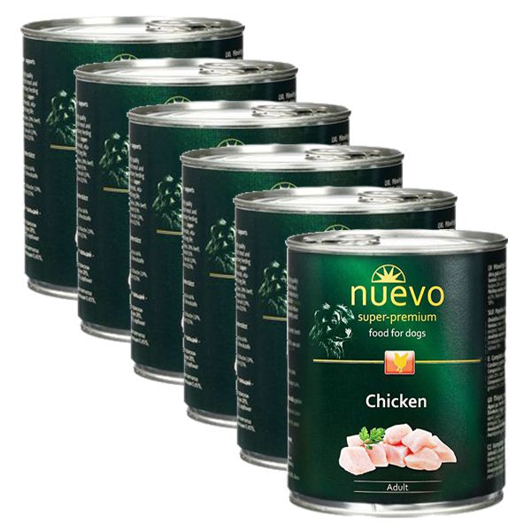 Konzerva NUEVO DOG Adult Chicken 6 x 800 g