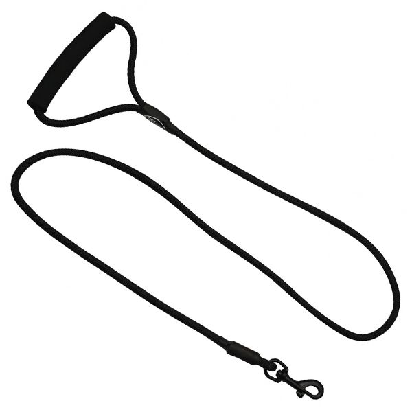 Kružna najlonska povodac za pse crna, S - 120 cm
