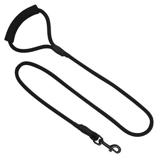 Kružna najlonska uzda za pse crna, L - 120 cm