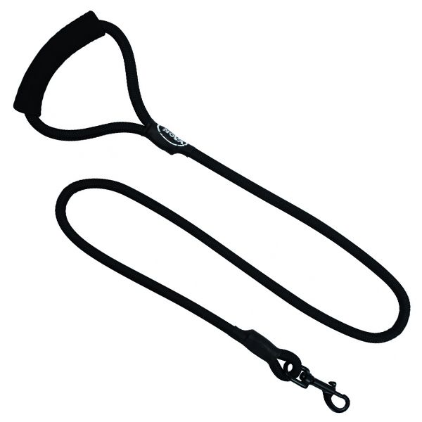 Kružna najlonska uzica za pse crna, XL - 120 cm
