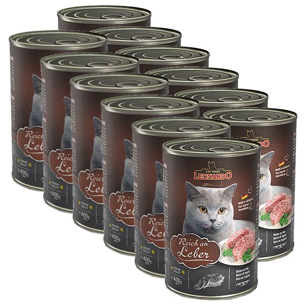Konzerve za mačke Leonardo - Jetra 12 x 400g