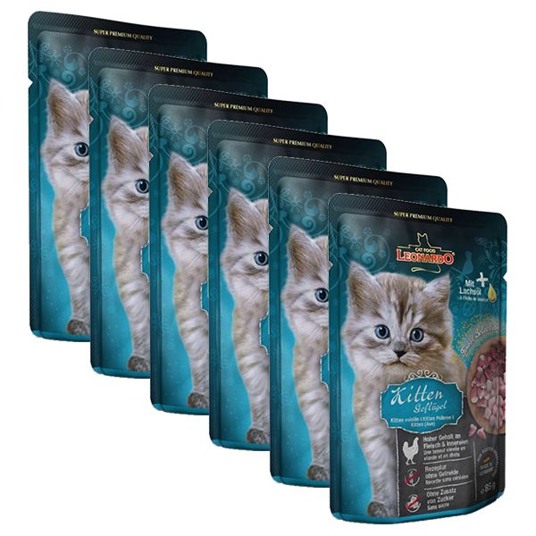 Konzerva Leonardo Kitten, 6 x 85 g