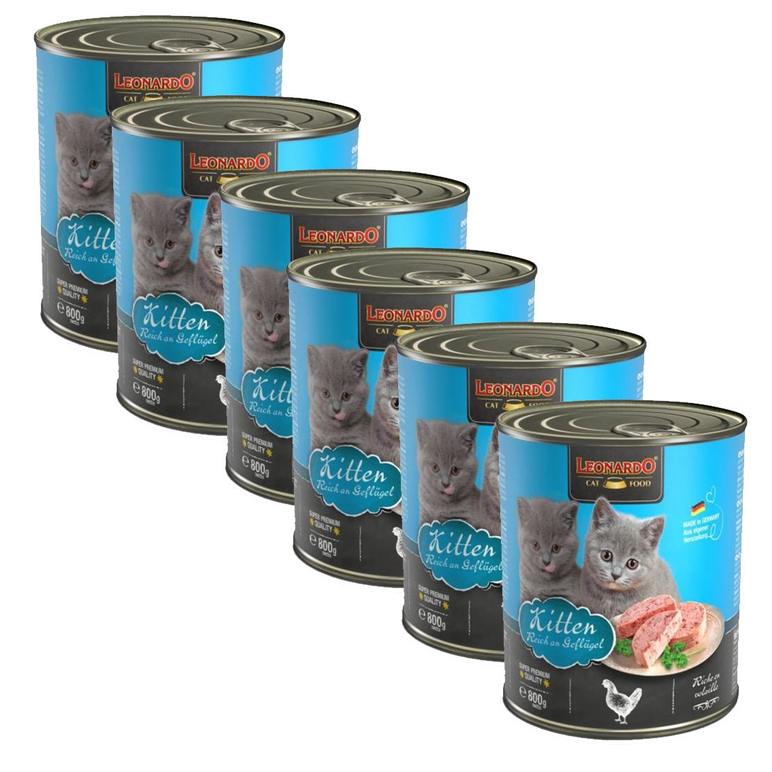 Konzerve za mačiće Leonardo Kitten 6 x 800 g