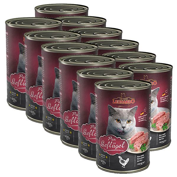 Konzerve za mačke Leonardo - Piletina 12 x 400g