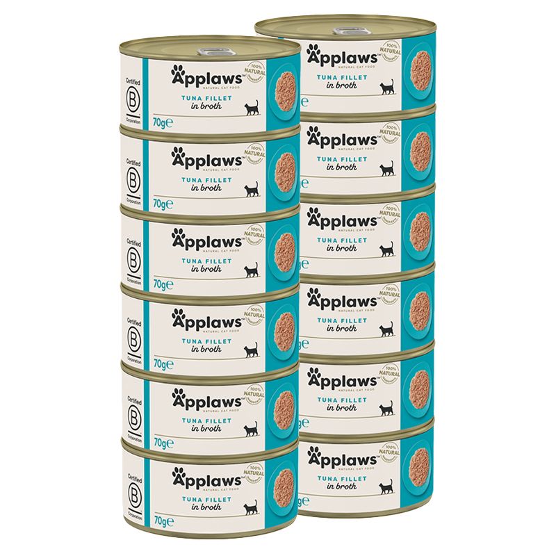 Applaws Konzerva za mačke s tunom u juhi 12 x 70 g