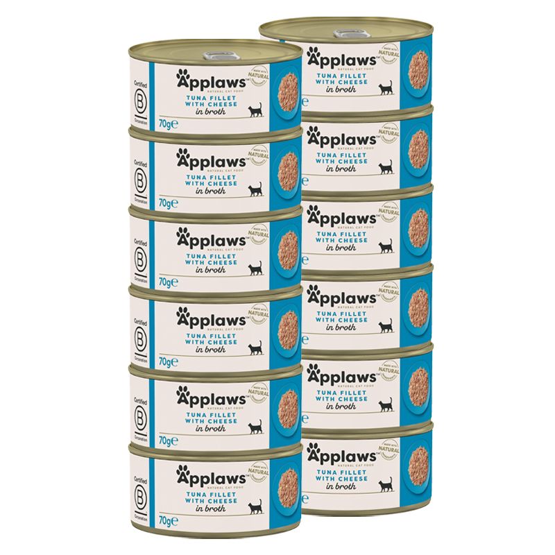 Applaws Konzerva za mačke s tunom i sirom u temeljcu 12 x 70 g