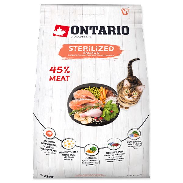 Ontario Cat Sterilised Salmon 2 kg