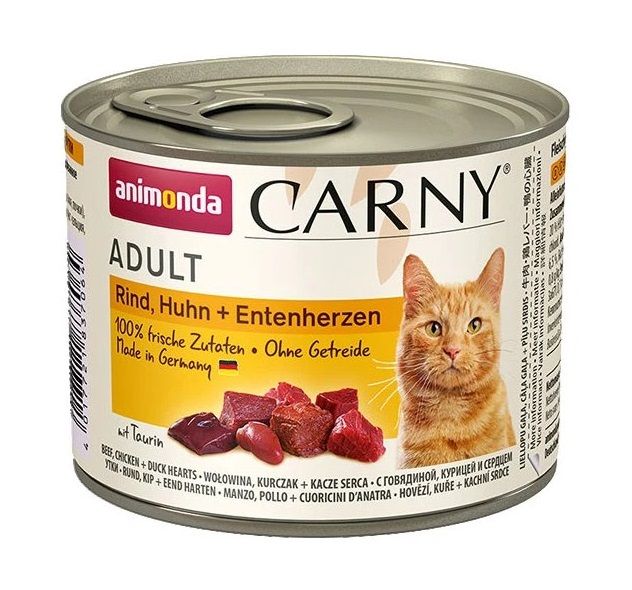 Animonda Carny Adult govedina, piletina + pačja srca - 200 g