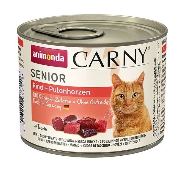 CARNY SENIOR govedina + pureća srca 200 g